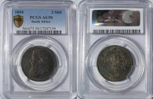 South Africa 1894 2 Shilling Paul Kruger pre Boer War ZAR