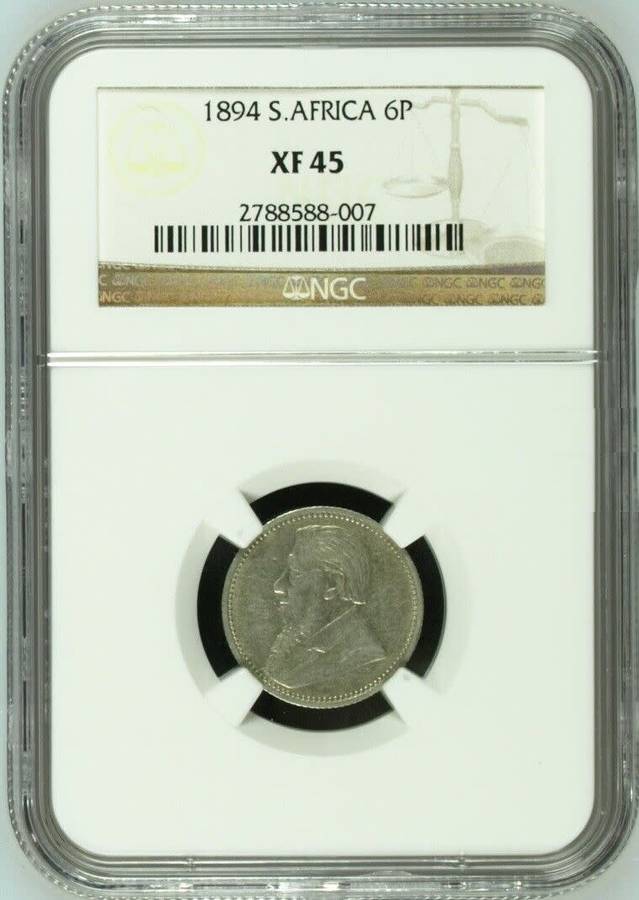 South Africa 1894 6 Pence Paul Kruger pre Boer War ZAR