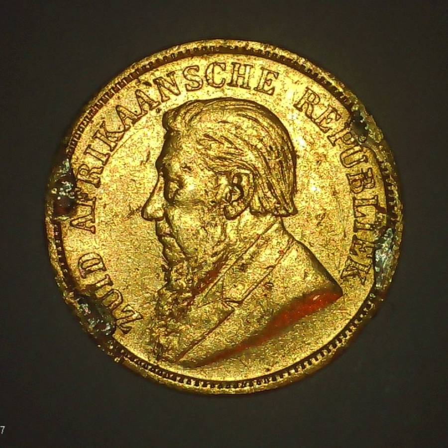 South Africa 1893 Half Pond Paul Kruger pre Boer War ZAR gold coin
