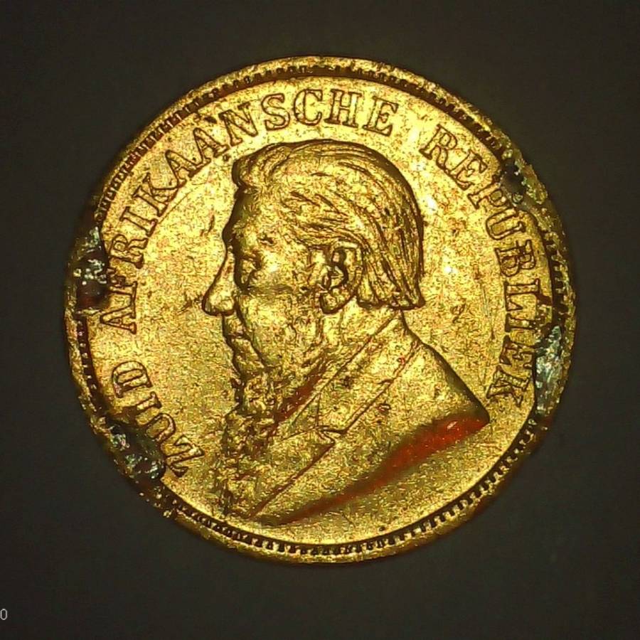 South Africa 1893 Half Pond Paul Kruger pre Boer War ZAR gold coin