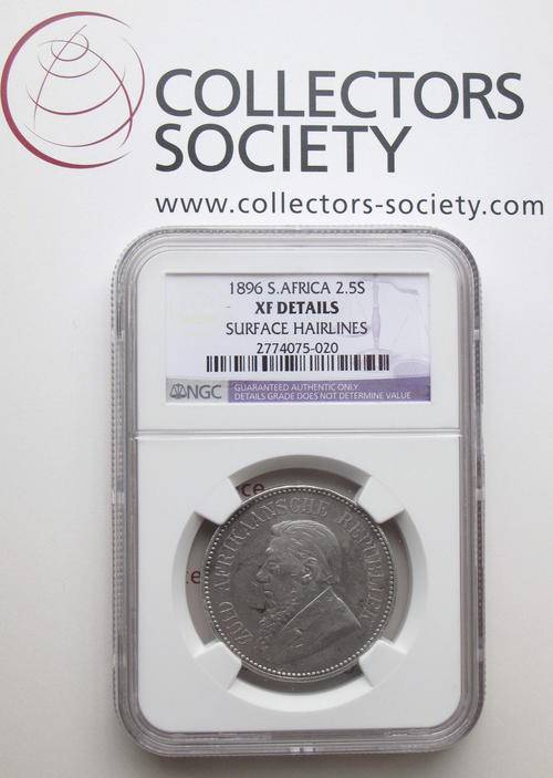 1896 ZAR 2.5 SHILLING NGC XF DET