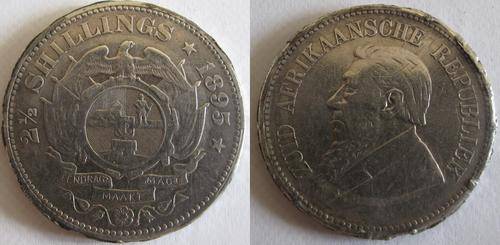 South Africa 1895 ZAR 2.5 Shilling