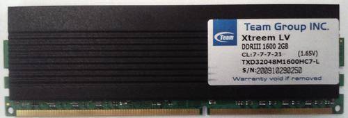 Xtreem LV DDR III 1600 4GB RAM - Back