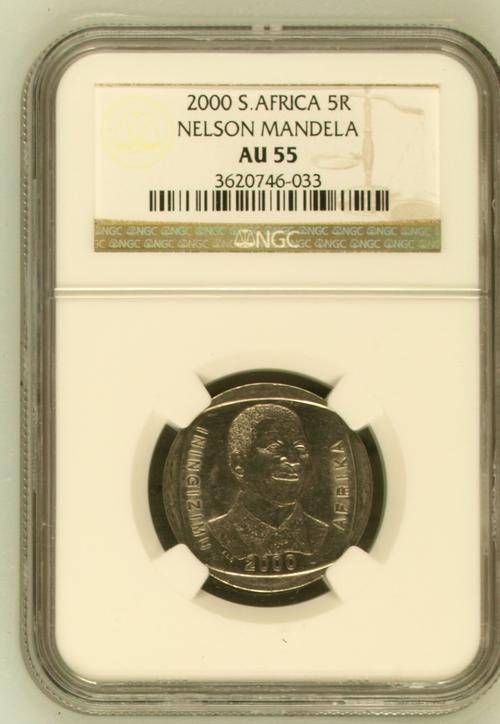 BARGAIN AU 55 NGC GRADED MADIBA R5 2000 SMILEY
