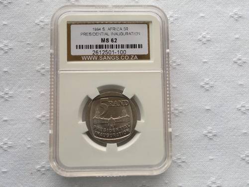 MS 62 INAUGURATION SANGS GRADED 1994 R5
