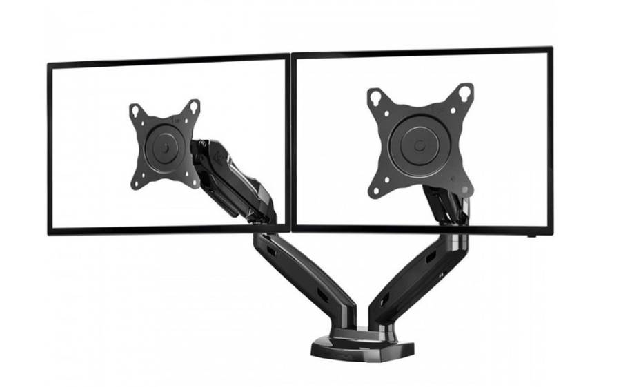 NB North Bayou Dual Arm Adjustable Monitor Desk Mount Stand