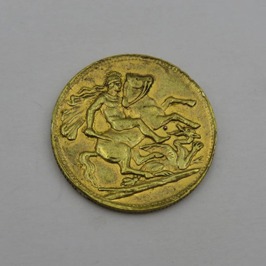 *** Brass British Half Sovereign Coin (Possibly a Copy) ***