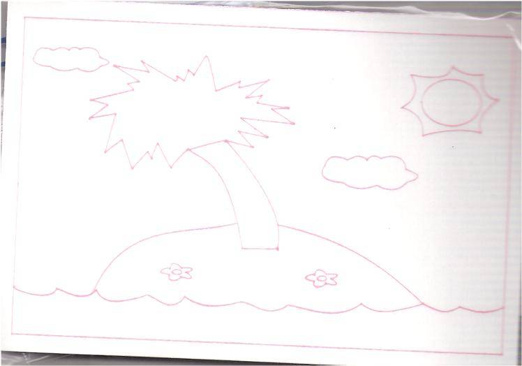 Sand Art Single Card Pack - Island scene