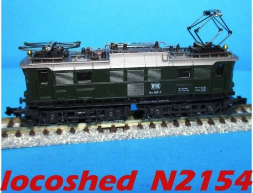 N gauge BR144 Electric Locomotive, 4 axles, analogue, pre-owned, top condition, orig.box N2154 Roco