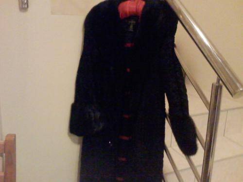 Black full length Fur Coat