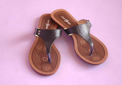 Designer black sandals by Gear