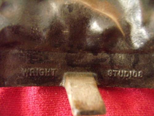 Vintage Wright Studios Cast Iron King Fisher Door Stop.