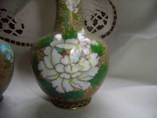 Cloisonne - Enamel Vases - Set of 2