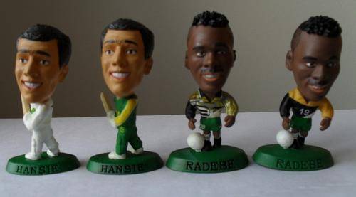 Unique Hansie Cronje and Lucas Radebe career series. 2 Shell Headliners PLUS 2 repainted figures
