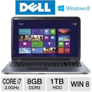 Dell Inspiron 15R 5521 15.6" Intel Core i7-3537U Gaming Laptop 8GB RAM 1TBHDD 2GB AMD RADEON HD 8700