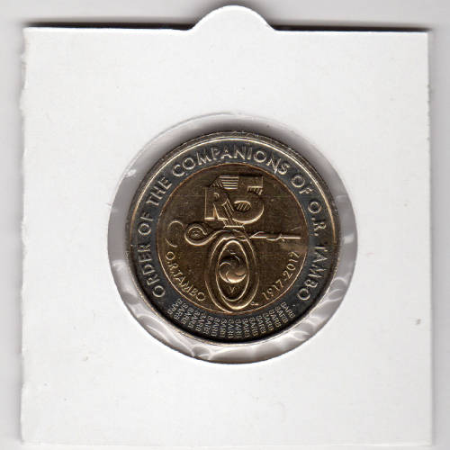 O R Tambo Centenary Five Rand - R5 2017 - Uncirculated In 2 x 2 Coin Flip