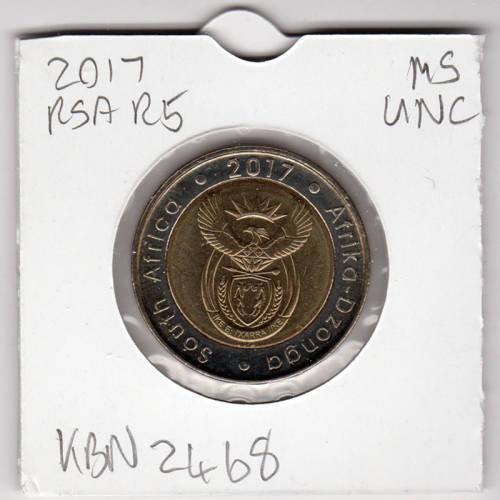 O R Tambo Centenary Five Rand - R5 2017 - Uncirculated In 2 x 2 Coin Flip