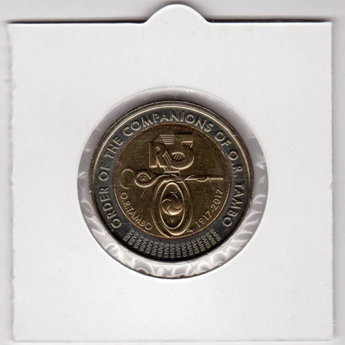 O R Tambo Centenary Five Rand - R5 2017 - Uncirculated In 2 x 2 Coin Flip