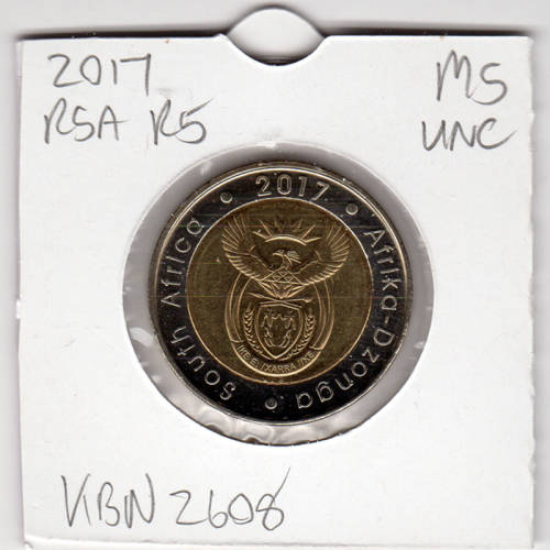 O R Tambo Centenary Five Rand - R5 2017 - Uncirculated In 2 x 2 Coin Flip