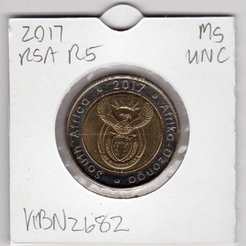 O R Tambo Centenary Five Rand - R5 2017 - Uncirculated In 2 x 2 Coin Flip