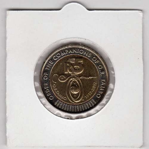 O R Tambo Centenary Five Rand - R5 2017 - Uncirculated In 2 x 2 Coin Flip