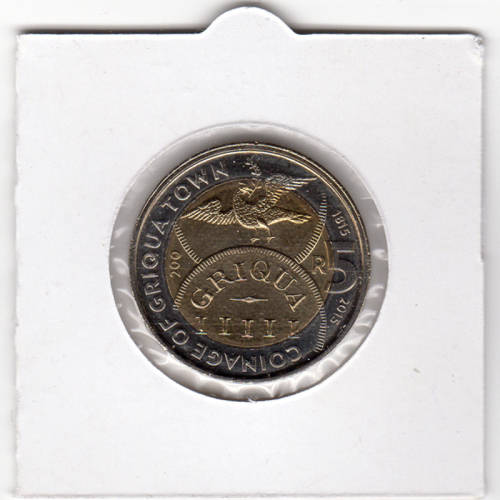 Griqua Town 200 Years Five Rand - R5 2015 - Uncirculated In 2 x 2 Coin Flip
