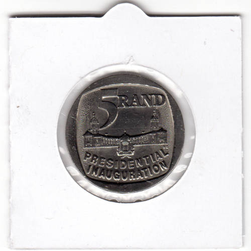 Nelson Mandela Inauguration Five Rand - R5 1994 - Uncirculated In 2 x 2 Coin Flip