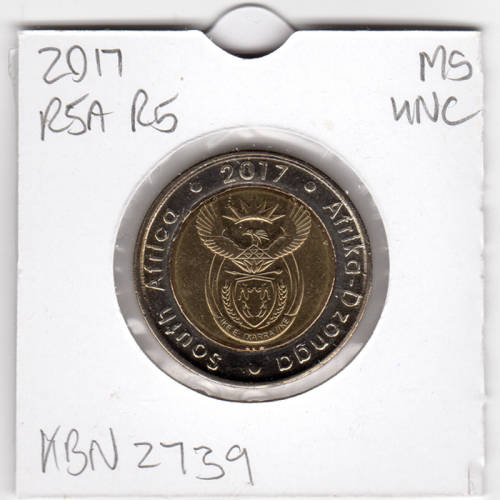 O R Tambo Centenary Five Rand - R5 2017 - Uncirculated In 2 x 2 Coin Flip