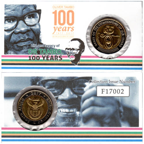O.R. Tambo Centenary Five Rand Coin Flip - R5 2017 MS63-MS70 Potential