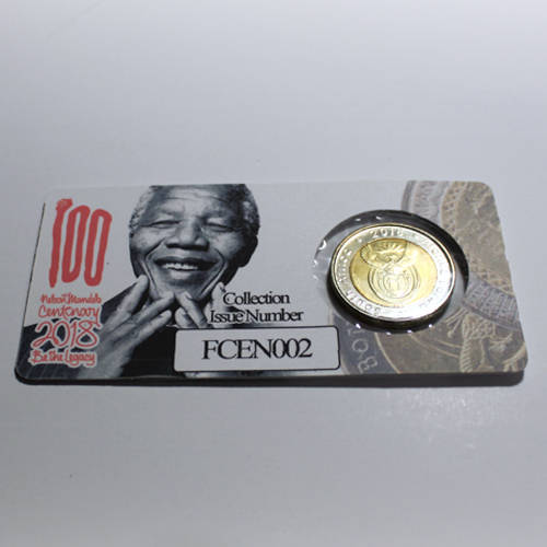 Mandela Centenary Five Rand Coin Flip Limited Edition - R5 2018 MS63-MS70 Potential