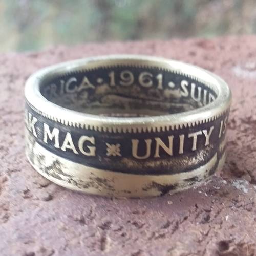 Coin Ring 1c 1961 Unity Is Strength / Eendrag Maak Mag
