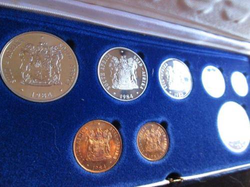 SA Proof Coins Sets 1984 (Silver and Nickle R1 in set)