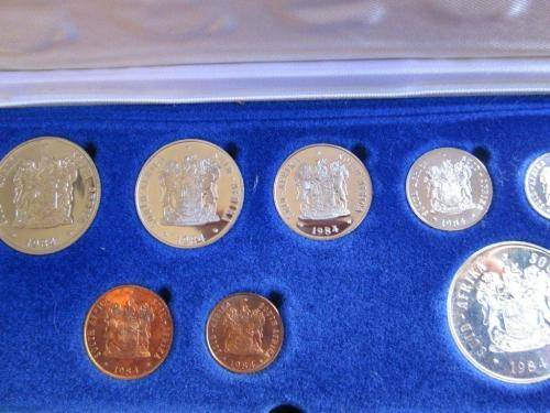 SA Proof Coins Sets 1984 (Silver and Nickle R1 in set)
