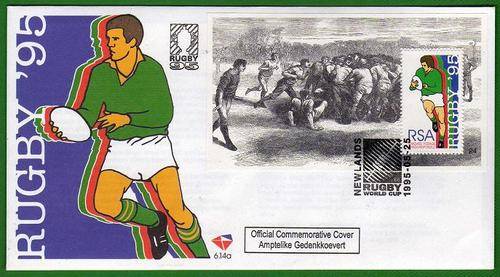 SOUTH AFRICA - FDC 6.14a - RUGBY WORLD CUP 1995