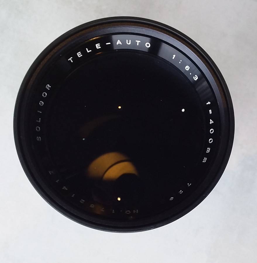 Soligor, 400mm F 6.3 , 72mm Prime lens with PX to M42 adaptor. In excellent condition.