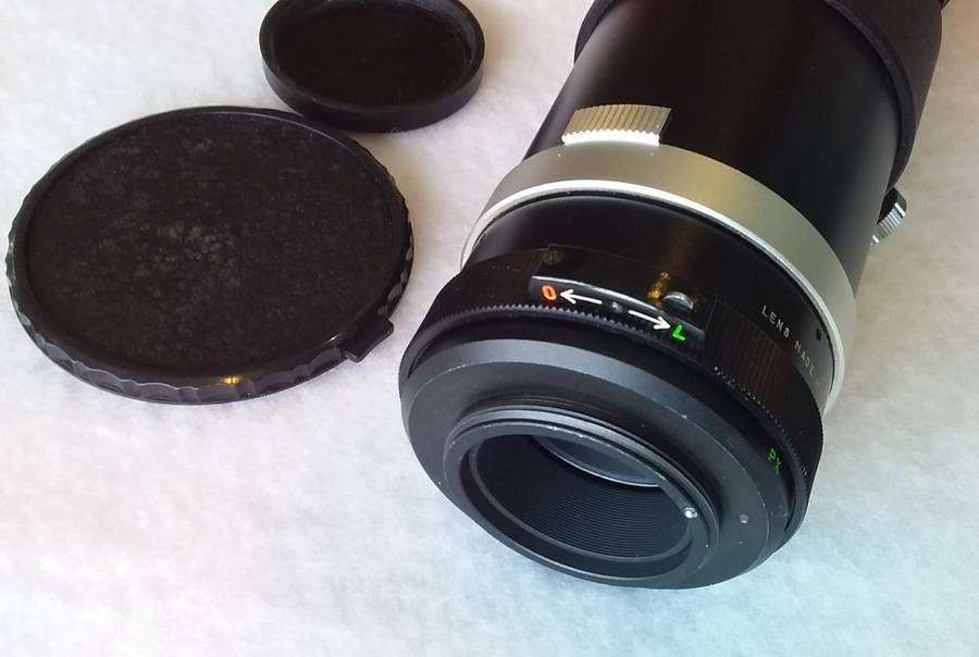 Soligor, 400mm F 6.3 , 72mm Prime lens with PX to M42 adaptor. In excellent condition.