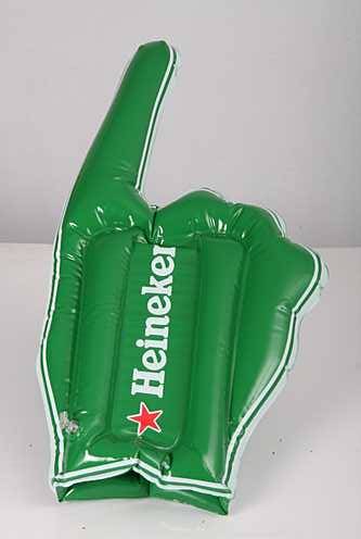 Heineken RUGBY WORLD CUP 2003 blow-up hand with pointed finger