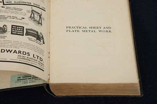 VINTAGE BOOK - Practical sheet and plate metal work book - 1939