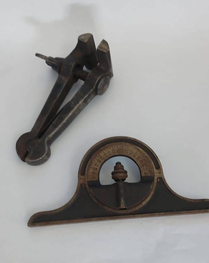 X1 Vintage Starrett No.12 Level &  x1 Vintage W.Marple and Sons Clamp