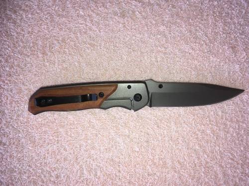 Browning pocket knife with wooden handle