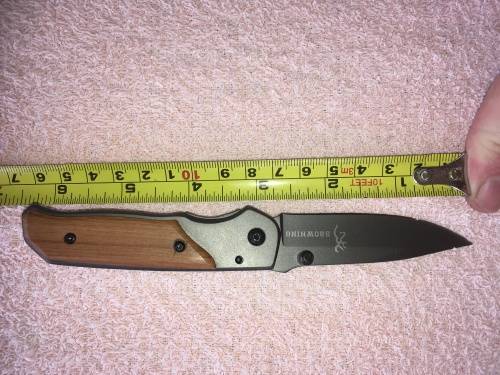 Browning pocket knife with wooden handle