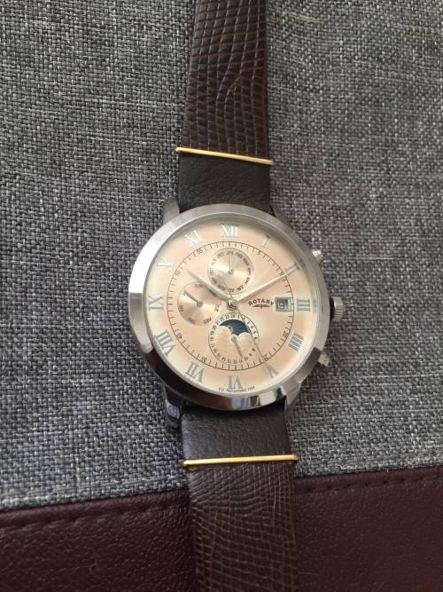 Rotary triple date moonphase watch- automatic