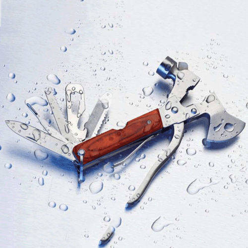 Multi-function Hammer Axe Knife Opener Screwdriver Plier Tool Kit