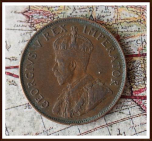 1934 S.A.U.  Penny, Circulated Coin, as per Photo.