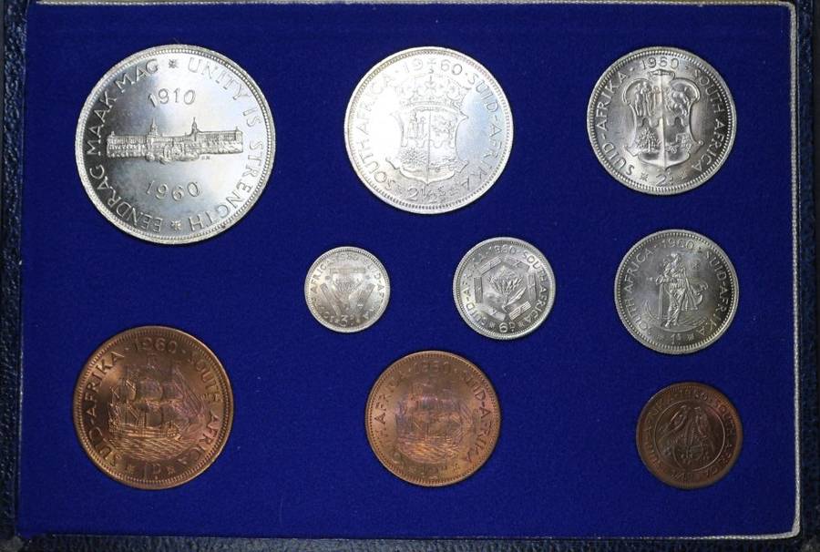 1960 Union of  South Africa: Immaculate: Uncirculated Short Set, Coins in Excellent Tone,