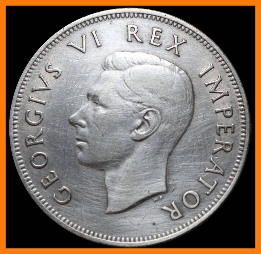 1940 Union of S.A. 2 1/2 Shillings  in (Cleaned Conditions), Description Below, as per Photo.