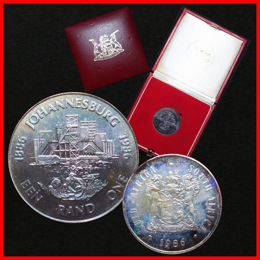 1986 : Republic of  S. A.: Original Tone, One Rand Proof: Issue: JHB CENTENARY.