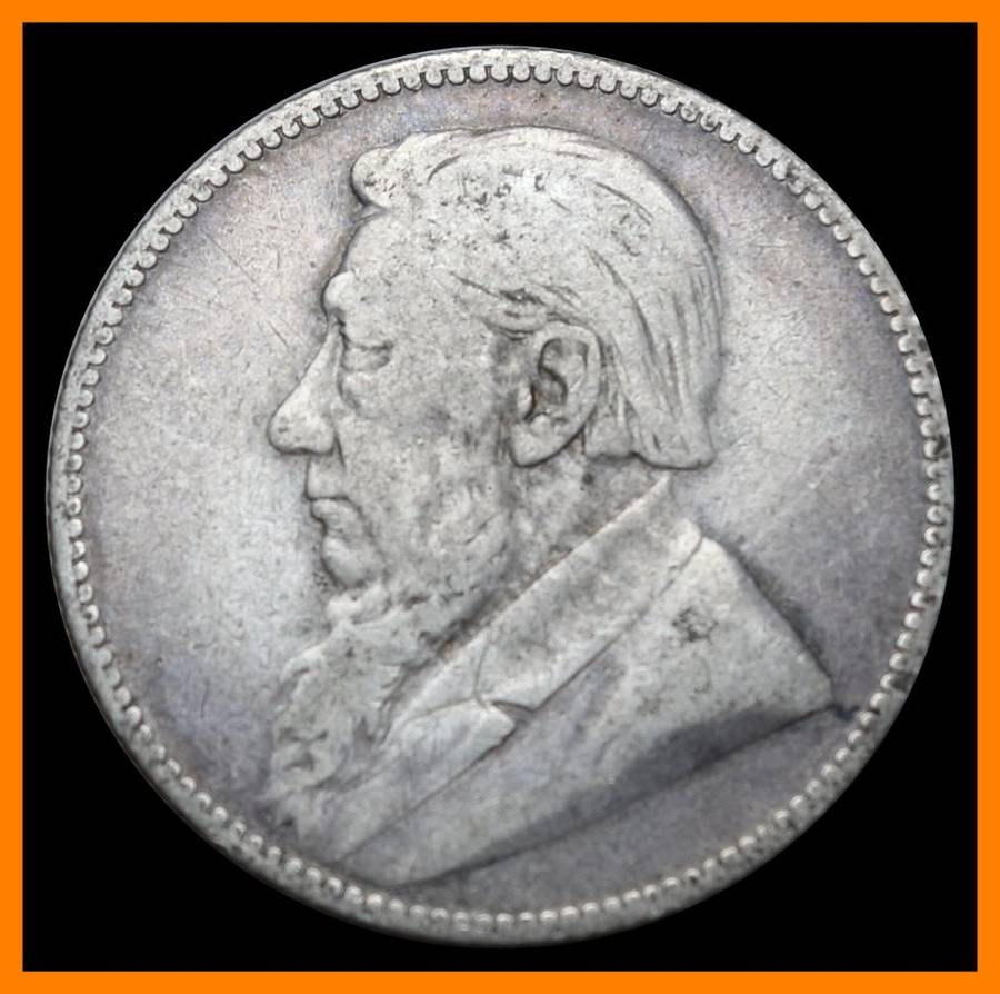 1892 : Z.A.R.. : One Shilling : Circulated Coin, as per Photo.