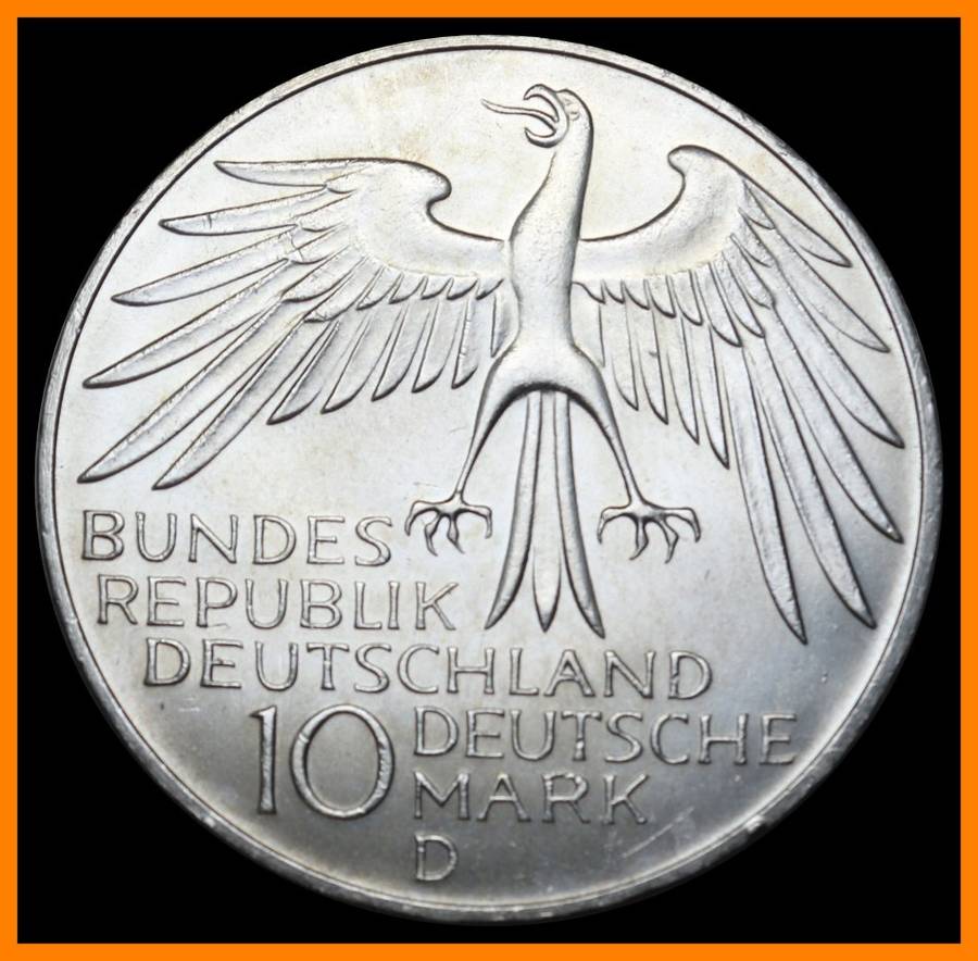 1972 : GERMANY : J XX OLYMPICS SILVER TEN 10 DEUTSCHE MARK, (Silver Coin) as per Photo.