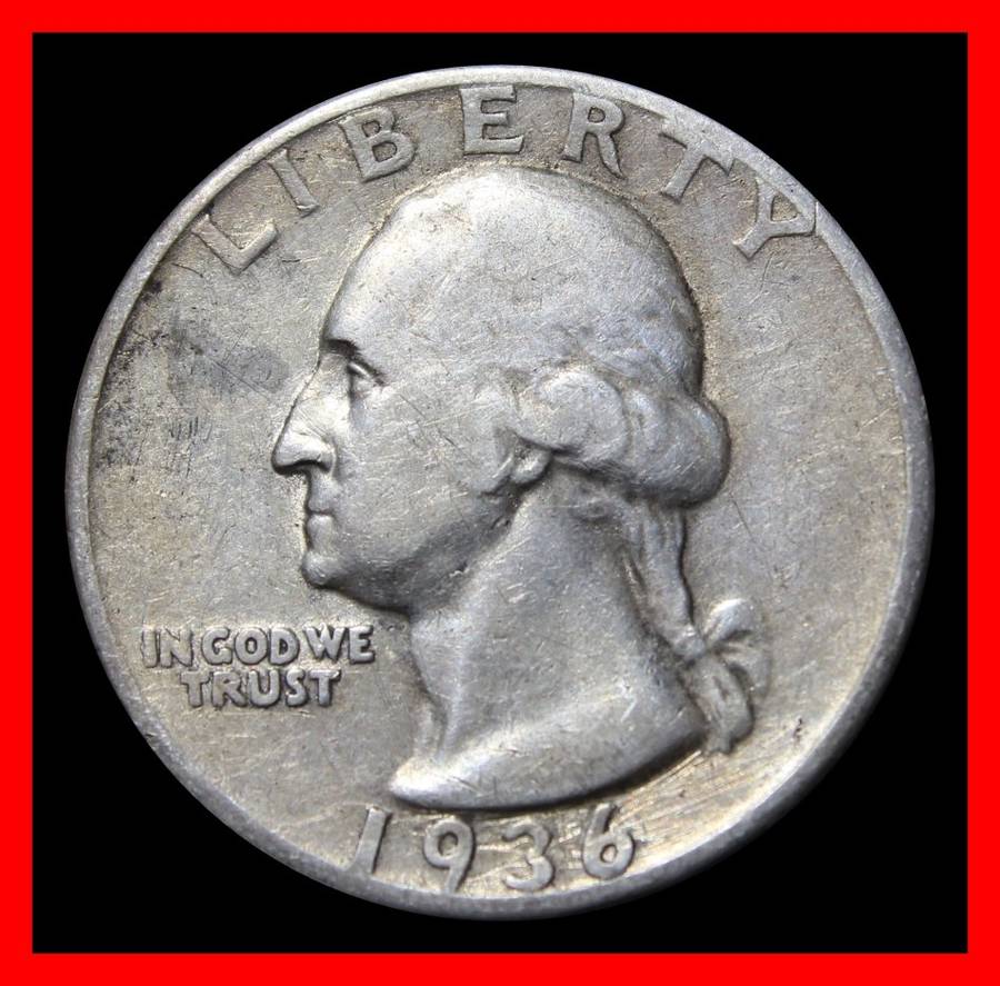 1936 : UNITED STATES : 1/4 DOLLAR : Coin in Circulated Condition, as per Photo.